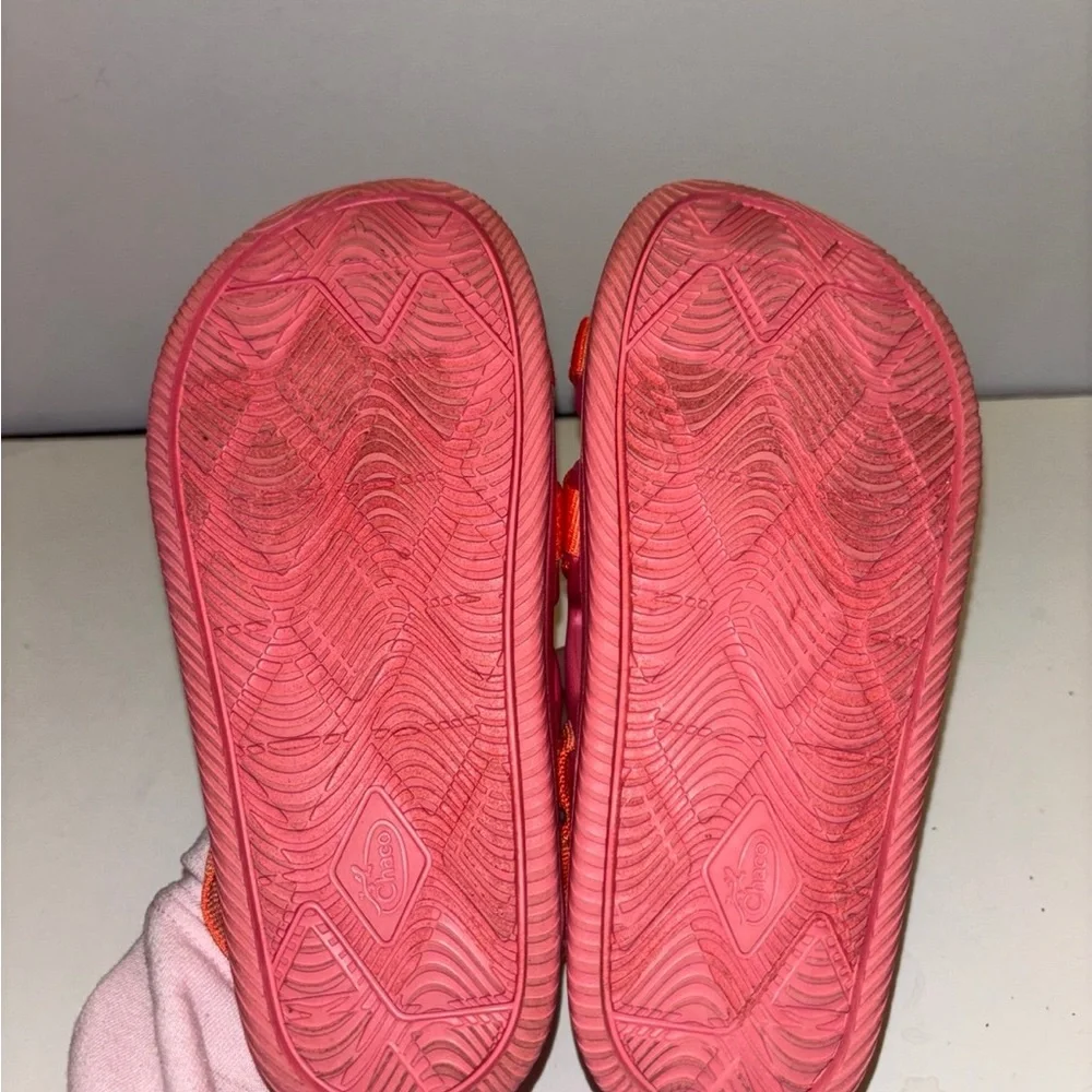 Kids Coral Pink and Orange Adjustable Sandals